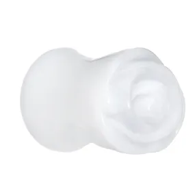 1/2 White Rose Flower Acrylic Saddle Plug