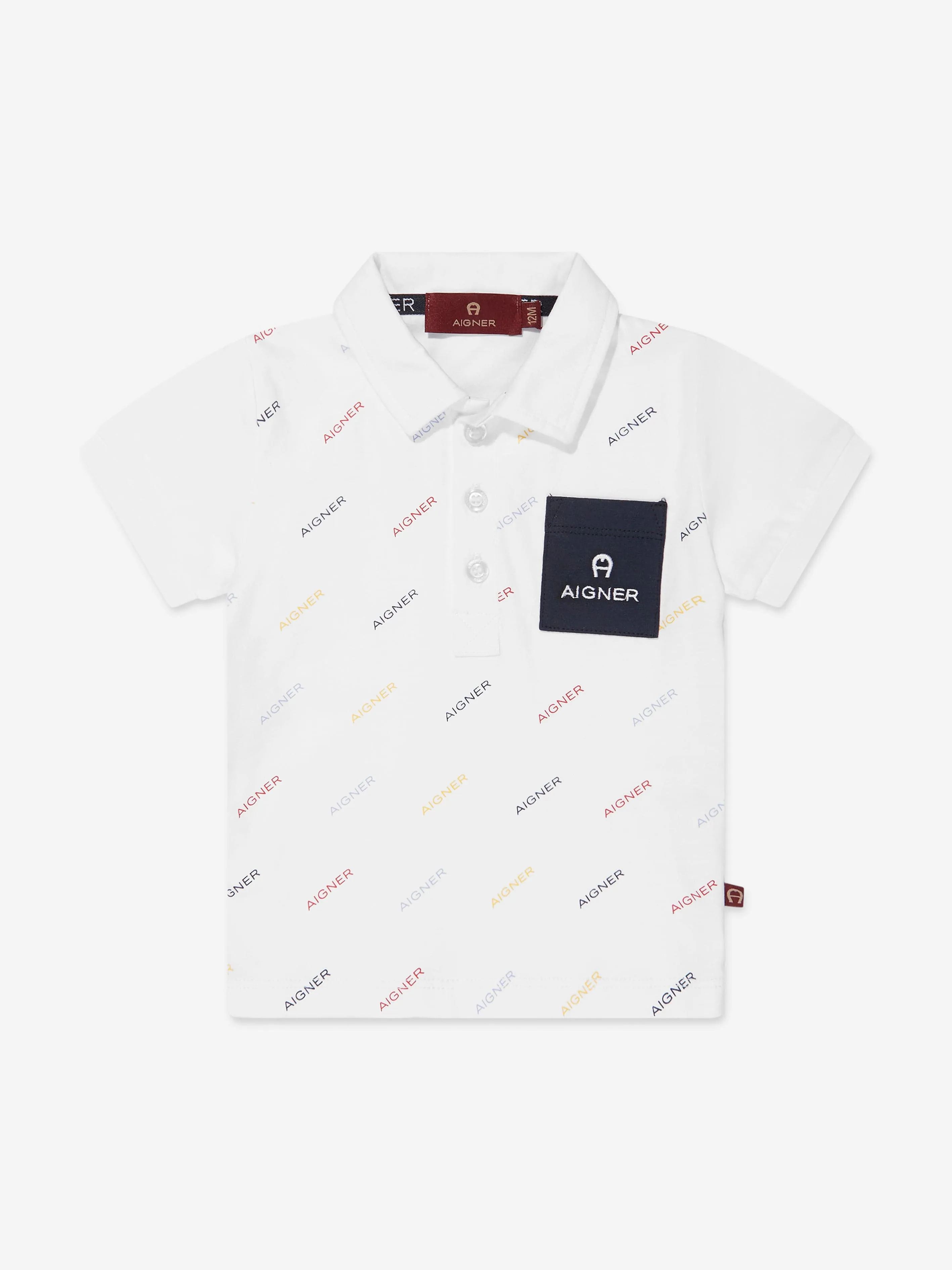 Aigner Baby Boys Logo Polo Shirt in White