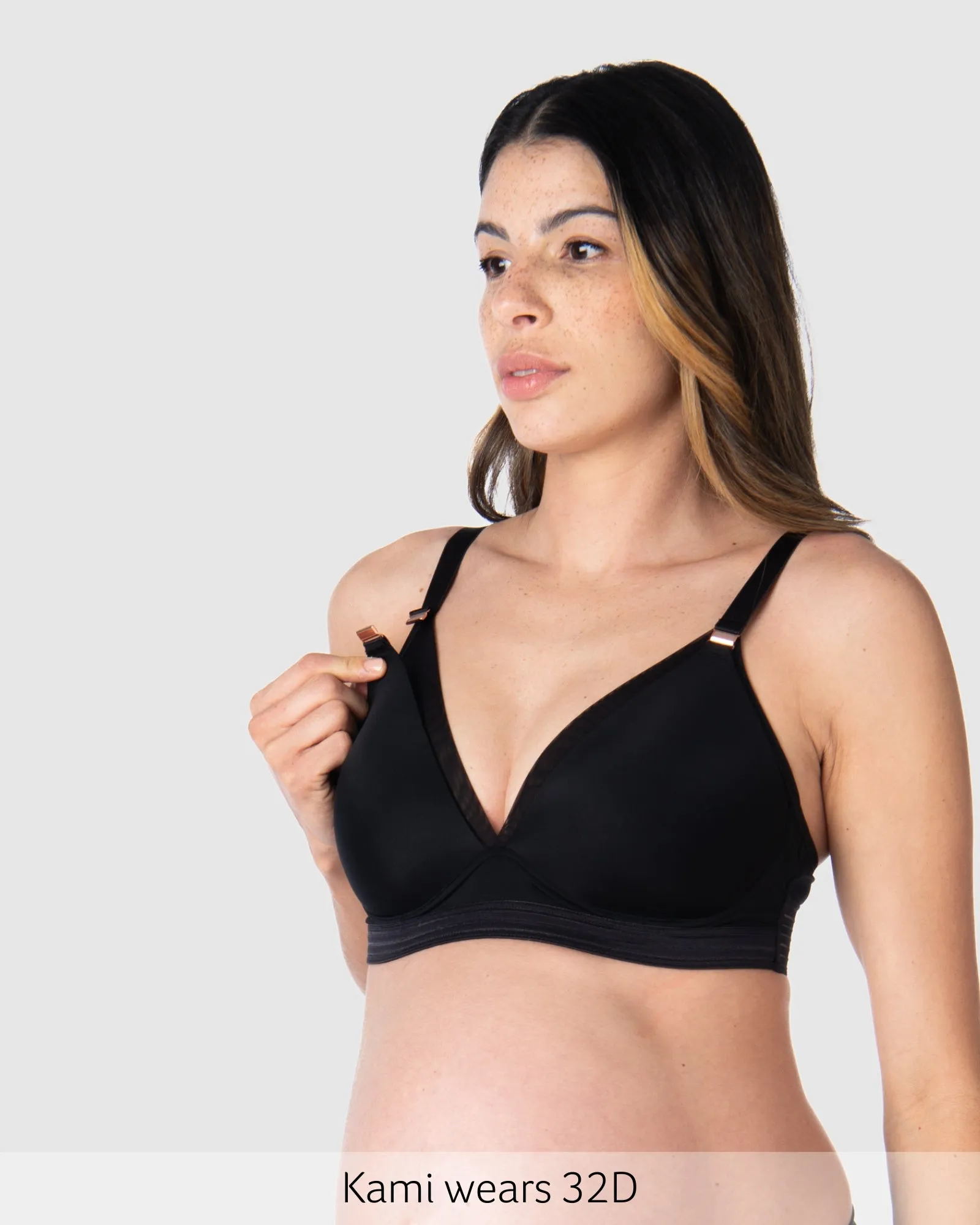 AMBITION T-SHIRT BLACK CONTOUR NURSING BRA - WIREFREE