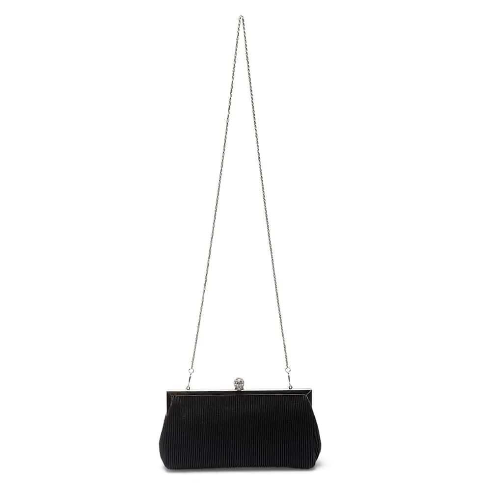 Aneka Handbag in Black Satin