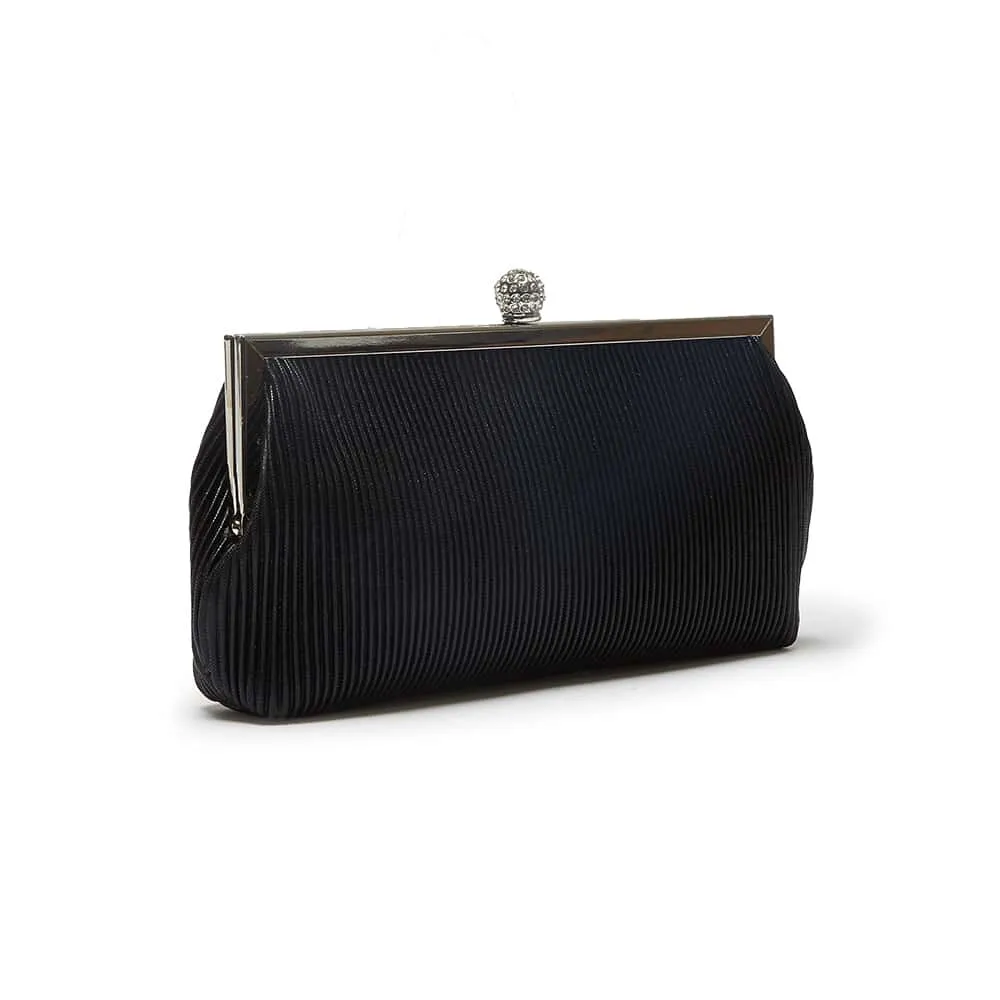 Aneka Handbag in Black Satin