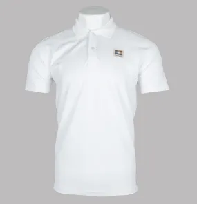 Aquascutum Check Patch Polo Shirt White