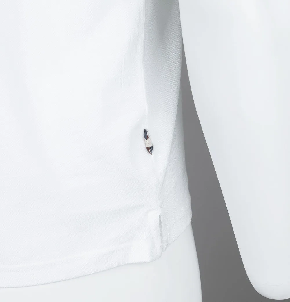 Aquascutum Check Patch Polo Shirt White