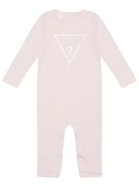 Ballerina Pink Overall Logo Onesie (0-12m)