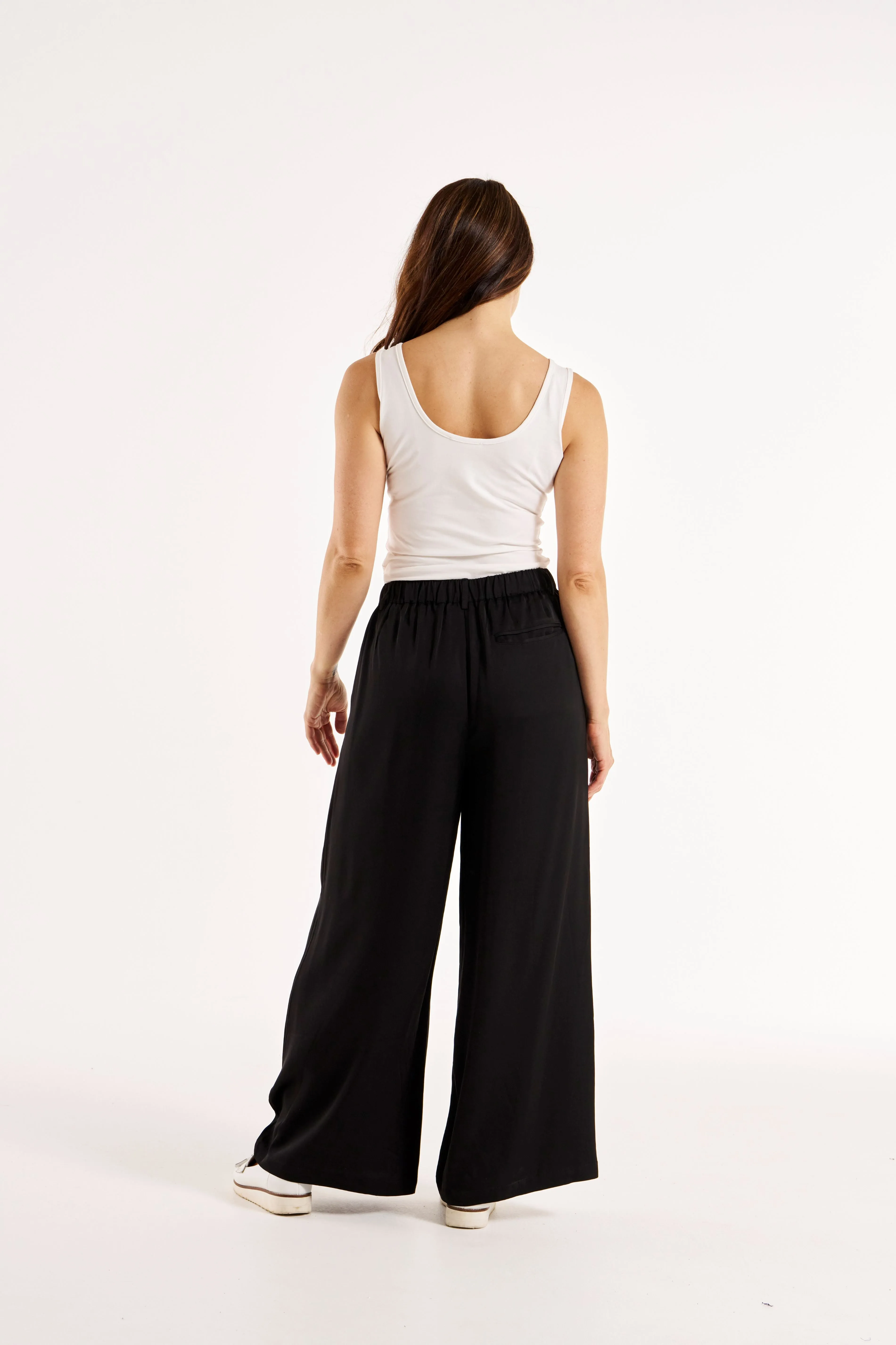 Betty Basics Venus Satin Pant Black