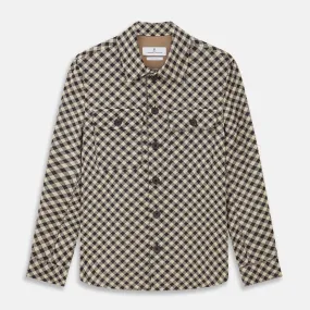 Black Gingham Check Wool Blend Somerset Overshirt