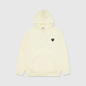 BLACK HEART BACK LOGO ZIP-UP HOODIE