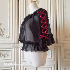 Black Star Ribbon Blouse