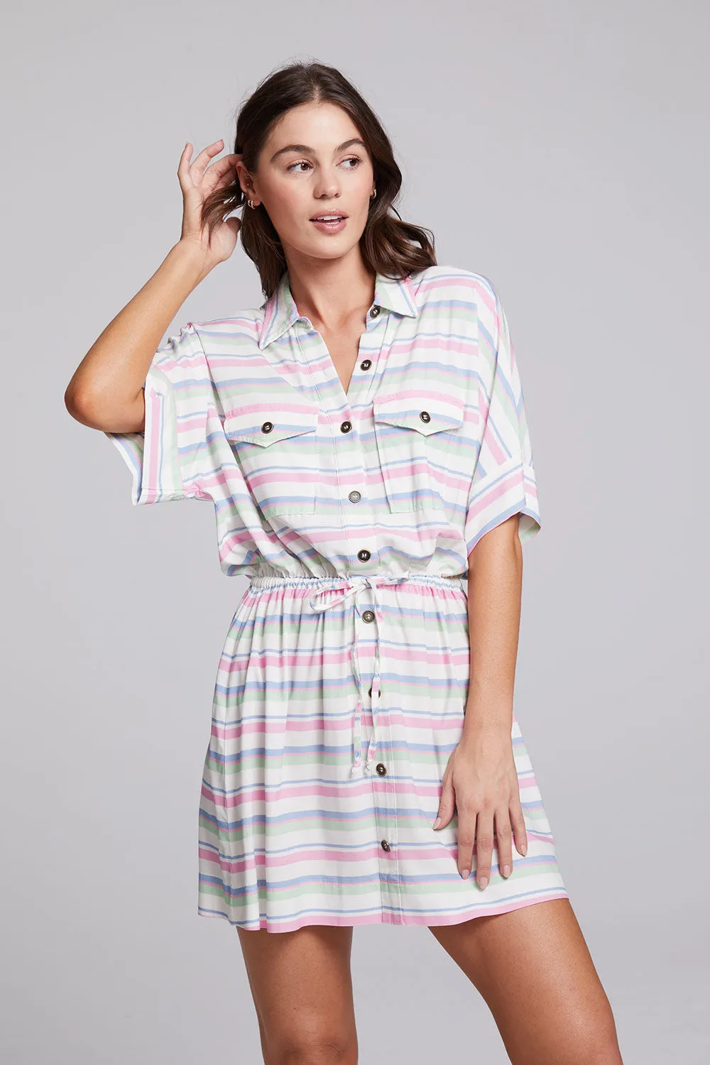 Carmela Positano Stripe Mini Dress