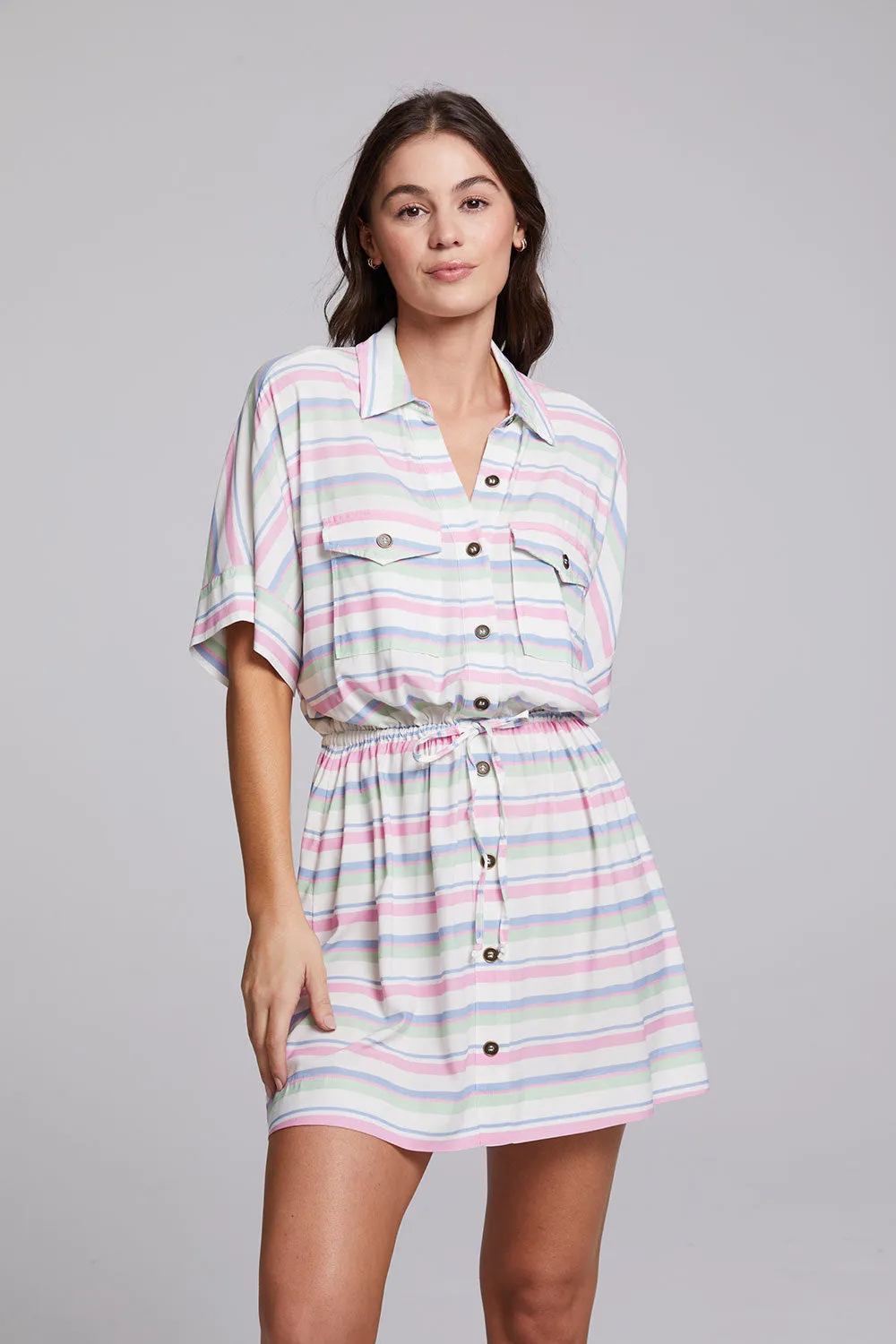 Carmela Positano Stripe Mini Dress