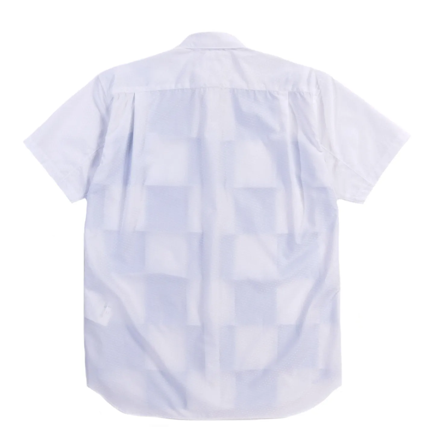 COMME DES GARCONS SHIRT B050 PATCHWORK SHORTSLEEVE SHIRT WHITE / BLUE