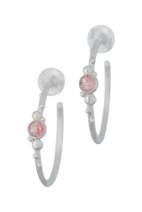 Coral Caviar ~ Medium Hoop Earrings