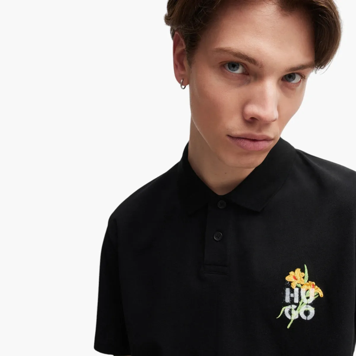 Cotton-Pique Polo Shirt With Logo Artwork