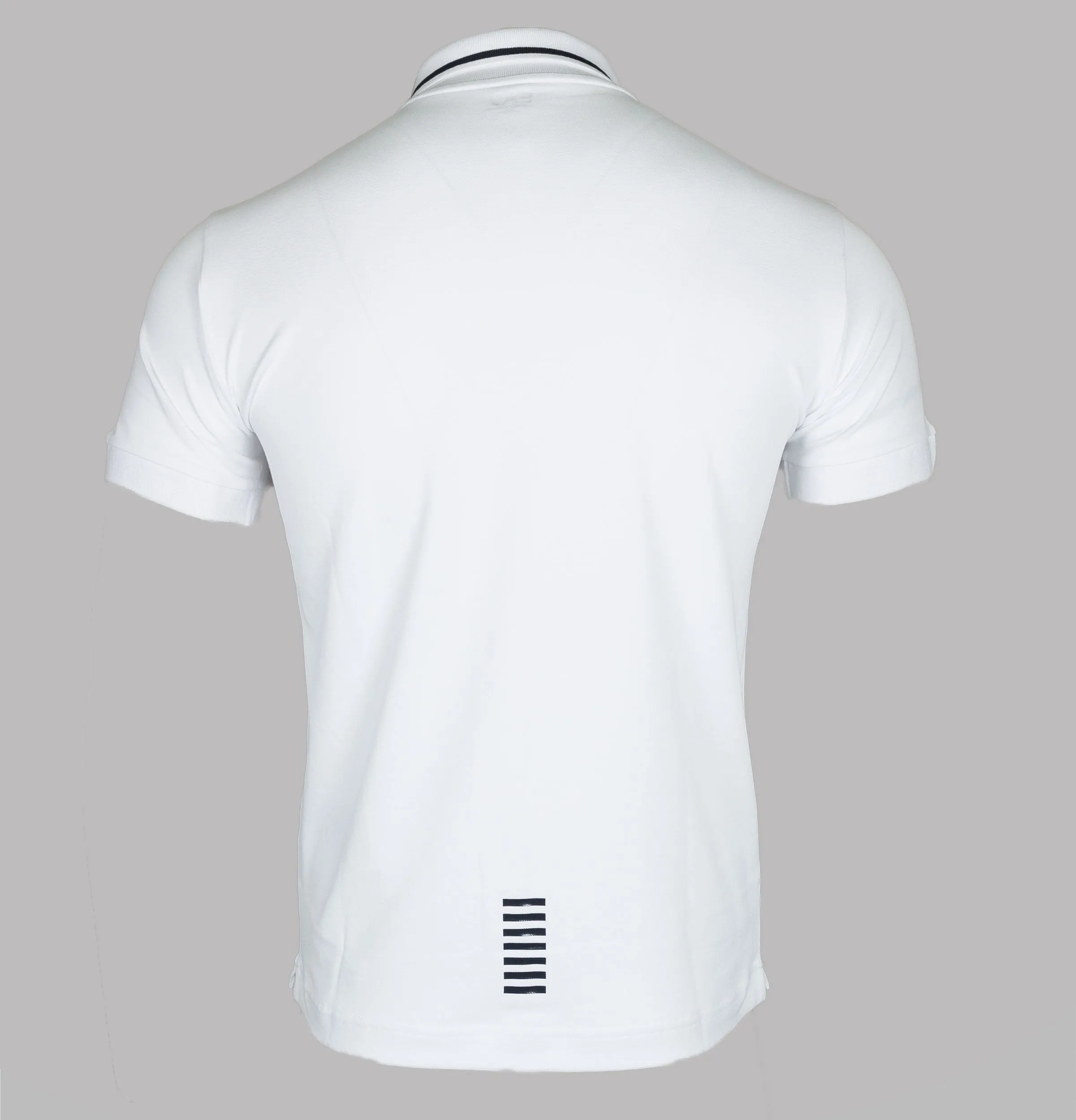 EA7 S/S Tipped Collar Polo Shirt White