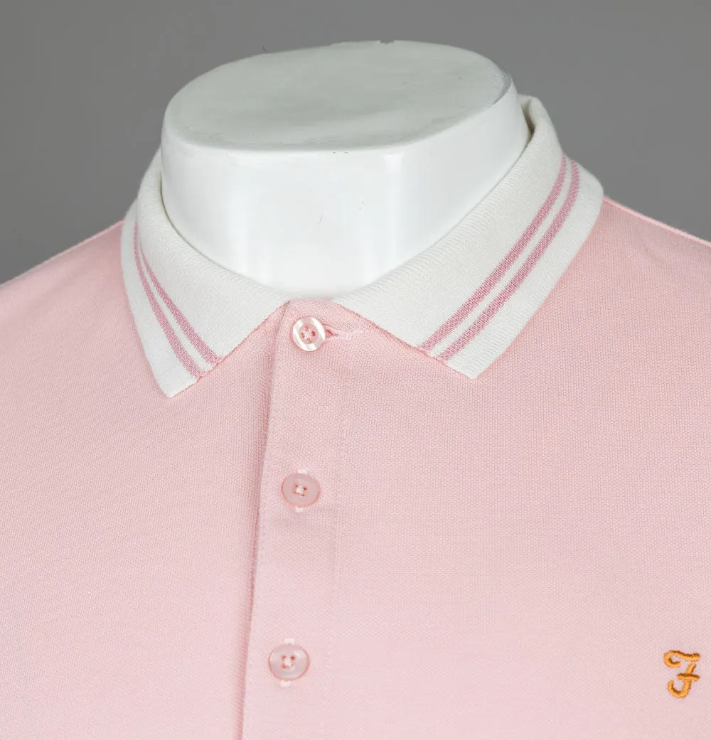 Farah Stanton Polo Shirt Mid Pink