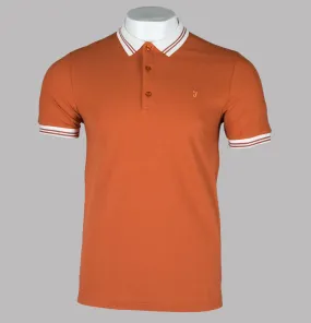 Farah Stanton Polo Shirt Raw Umber