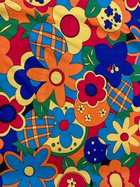 Funky Fruit and Flower Print ITY - Orange / Red / Blue / Yellow / Green