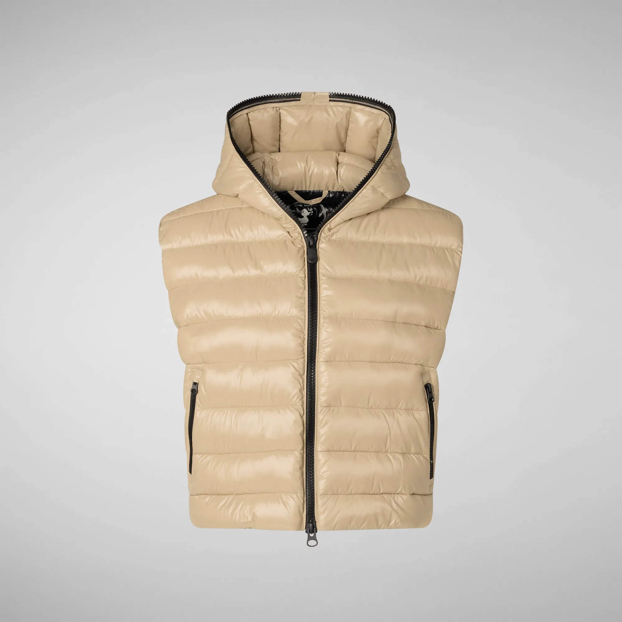 GILET CON CAPPUCCIO DONNA ROMINA BEIGE