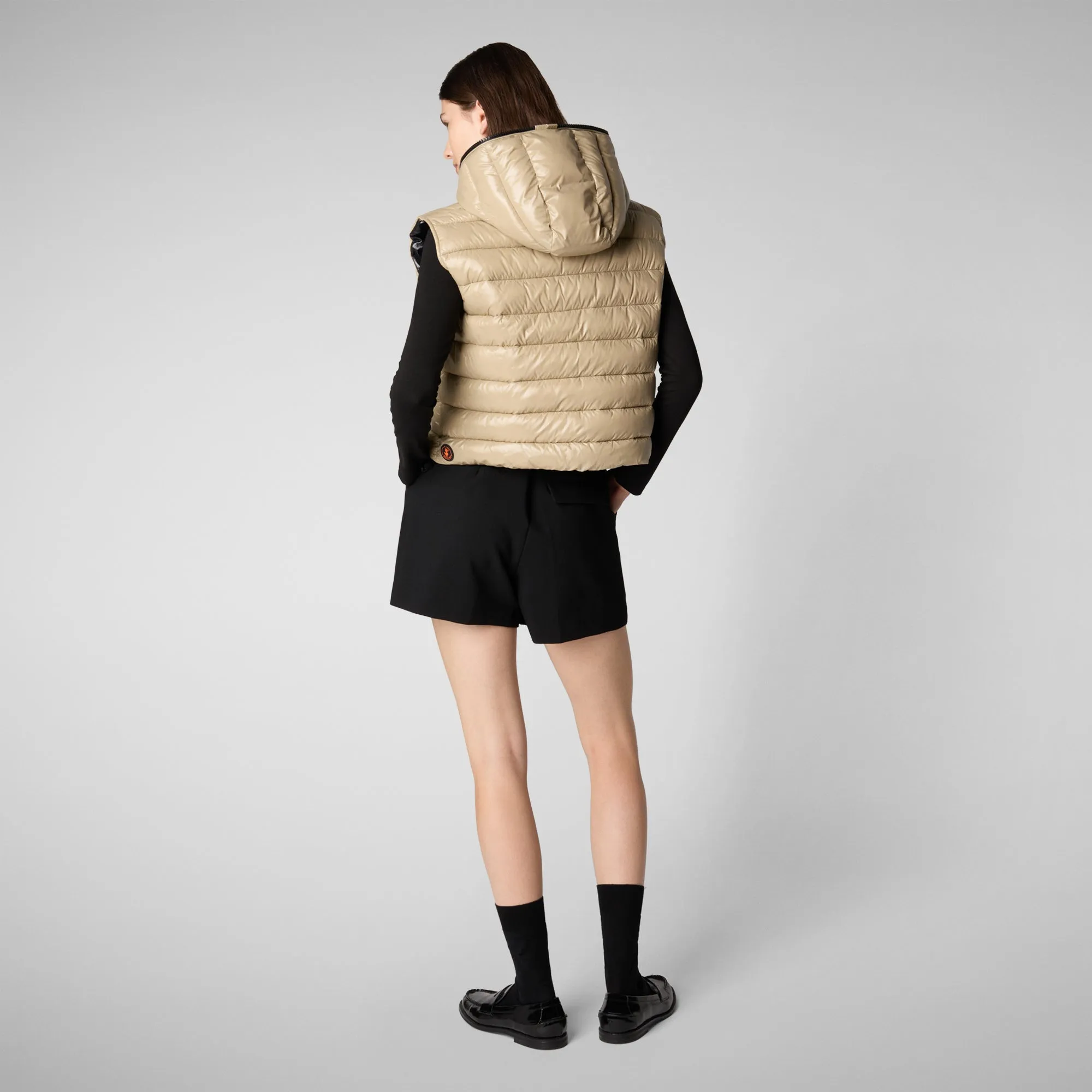 GILET CON CAPPUCCIO DONNA ROMINA BEIGE