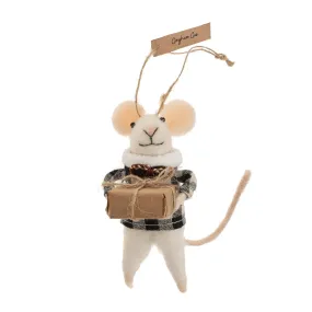 Gingham Jumper Mouse Ornament