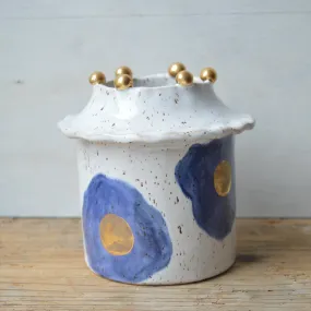 Golden pearls vase