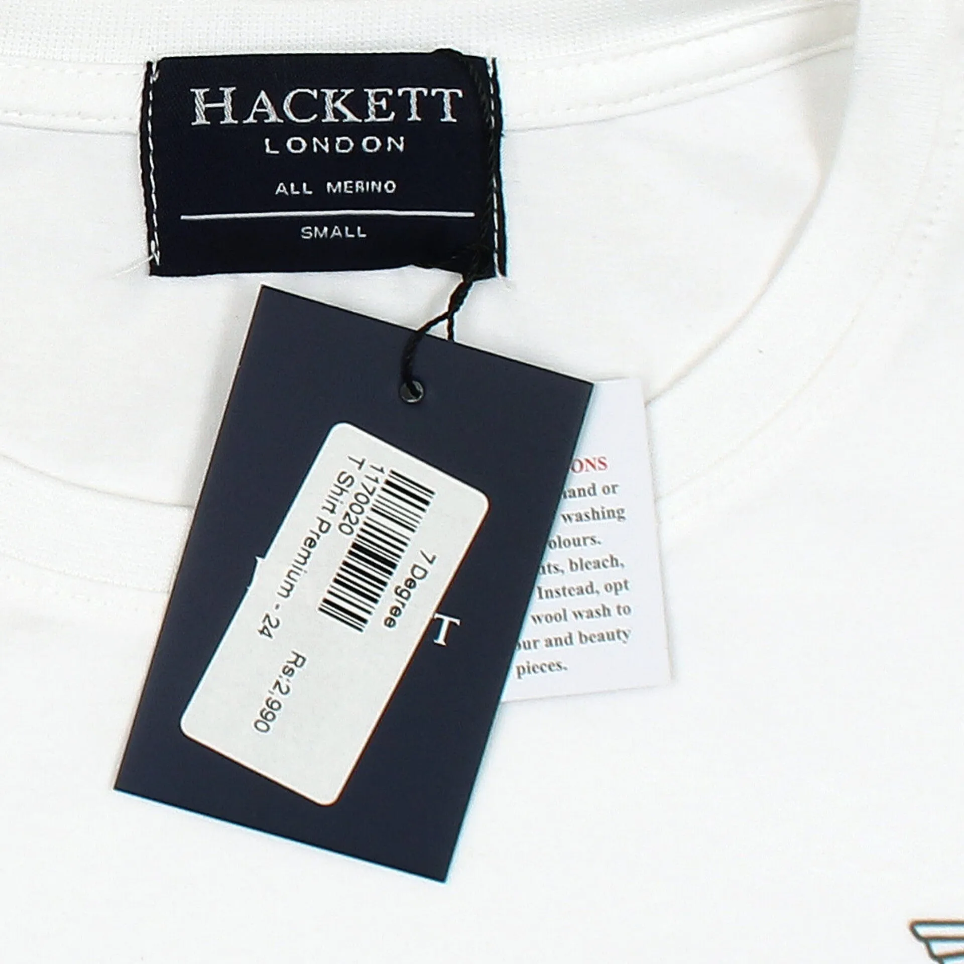 HC - Men 'White' Hackett Printed Logo T-Shirt HC780