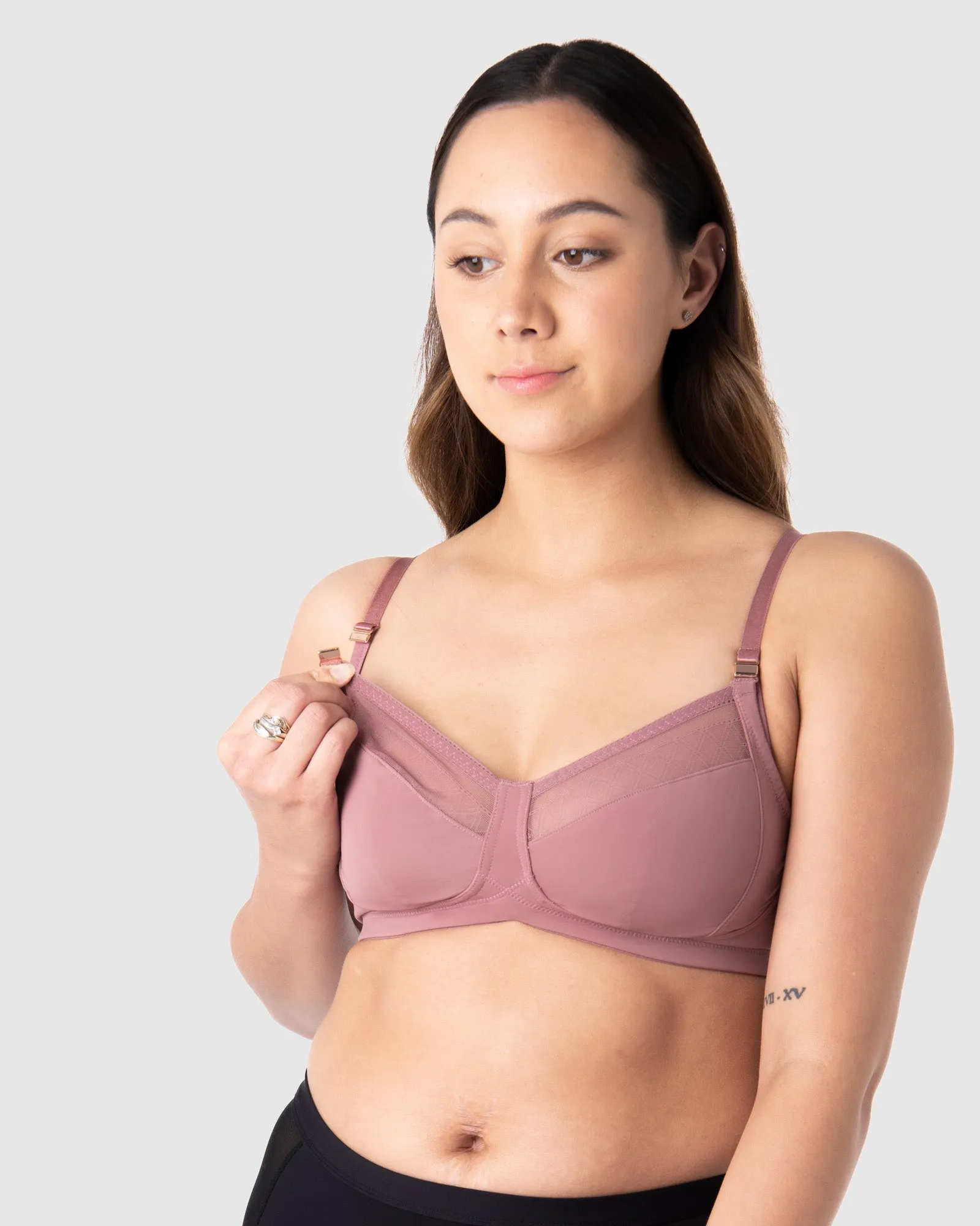 LUNAR ECLIPSE ANTIQUE ROSE NURSING BRA - WIREFREE