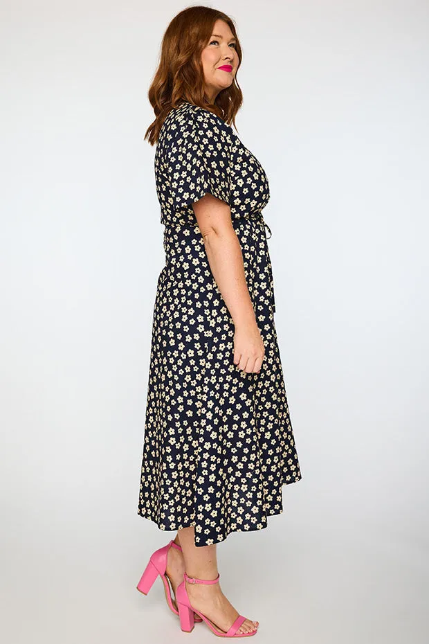 Marley Cotton Navy Sweet Daisy Dress