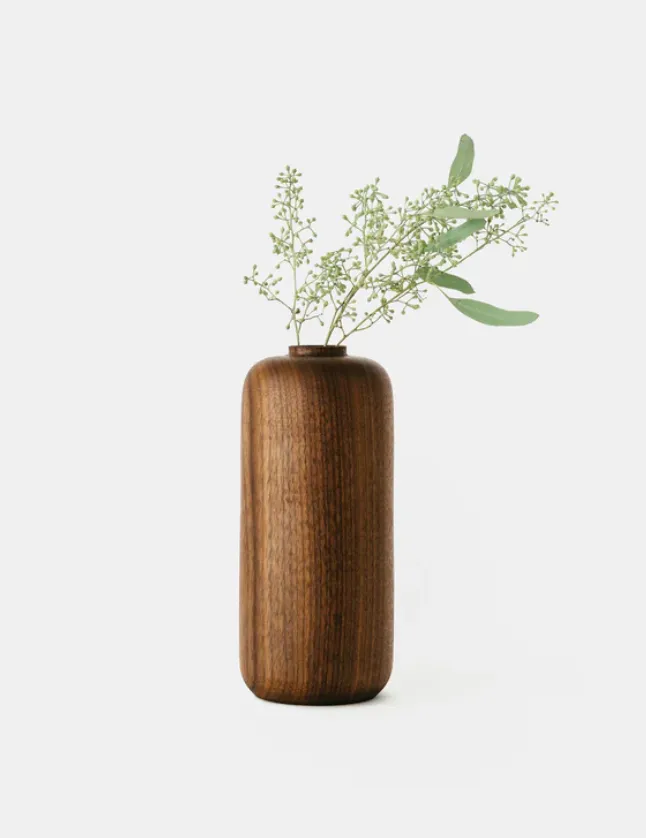 Melanie Abrantes Designs Walnut Tall Bud Vase