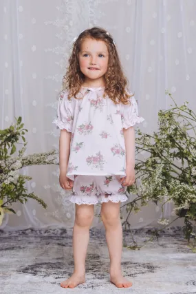 NATHALIE - GIRLS COTTON PYJAMA PINK ROSES