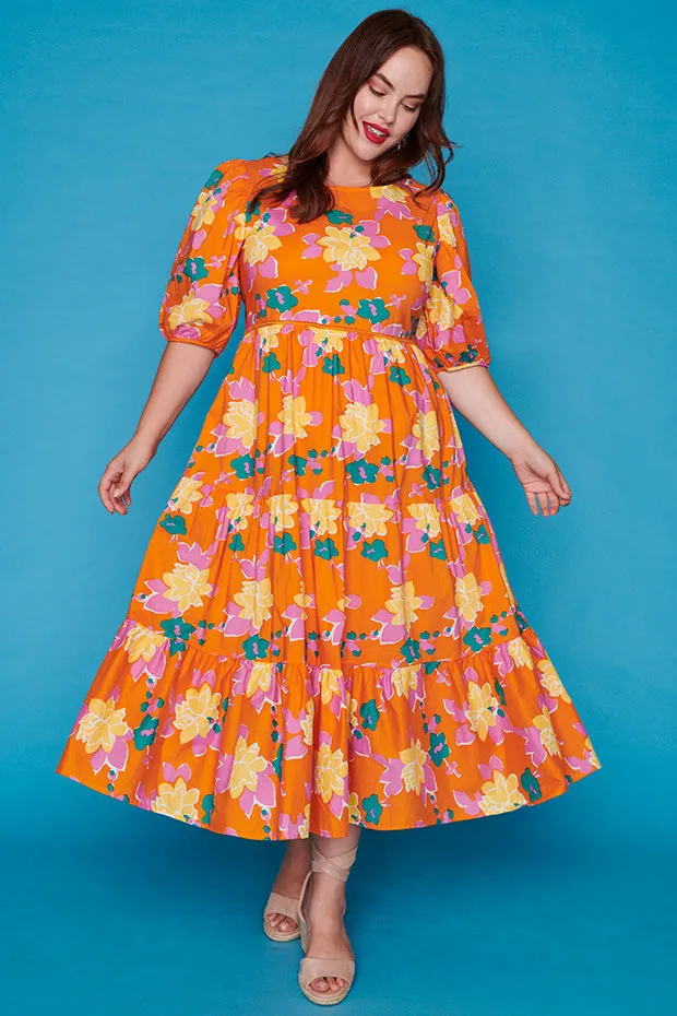 Noa Orange Botanics Dress