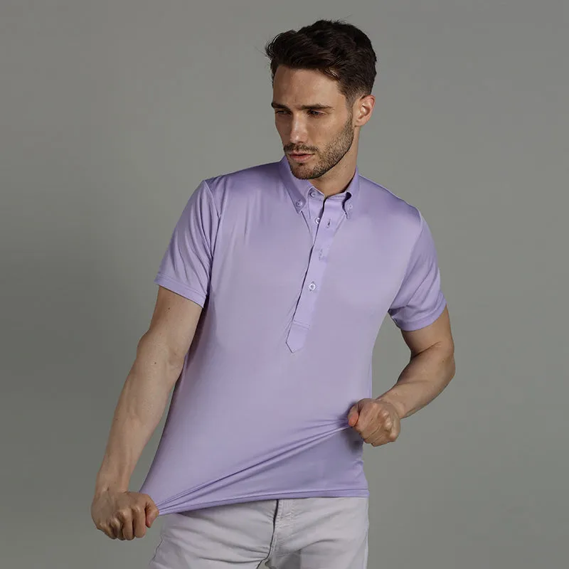 Oxford Button Down Collar Polo Lavender