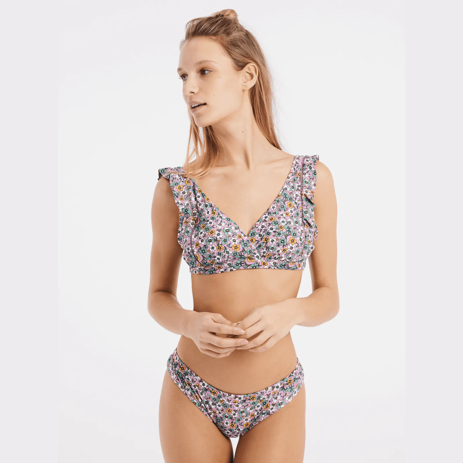 Protest Moray Flower Triangle Womens Bikini - Dusky Rose