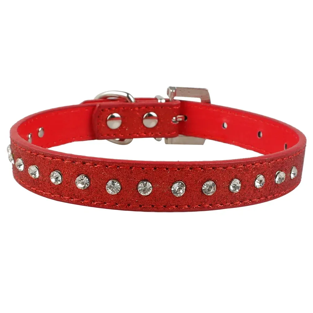 Puppy Cat Collars Adjustable Leather Bowknot