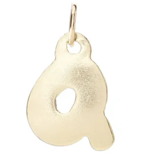 "Q" Bubble Letter Charm