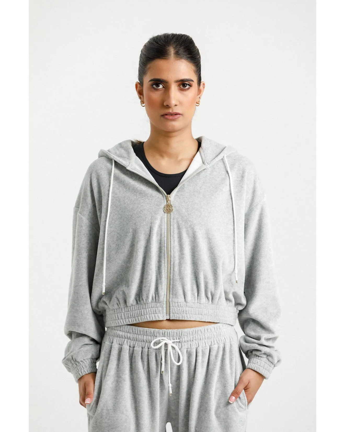 Rose Road Emery Hoodie - Stone Velour