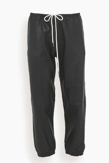 SPRWMN LEATHER SWEATPANTS