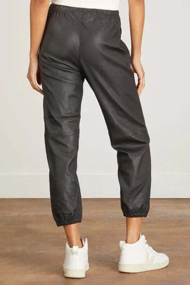 SPRWMN LEATHER SWEATPANTS