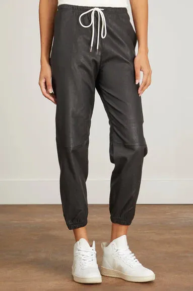 SPRWMN LEATHER SWEATPANTS