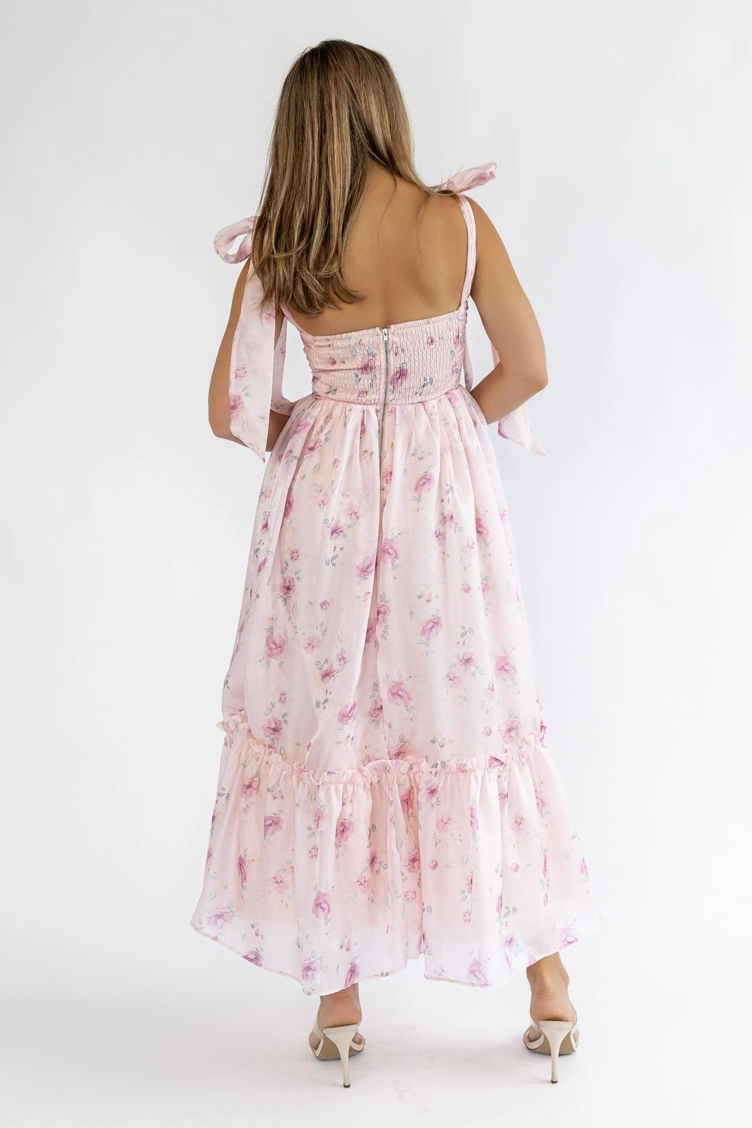 Sweet Serenade Rose Pink Corset Dress - Final Sale