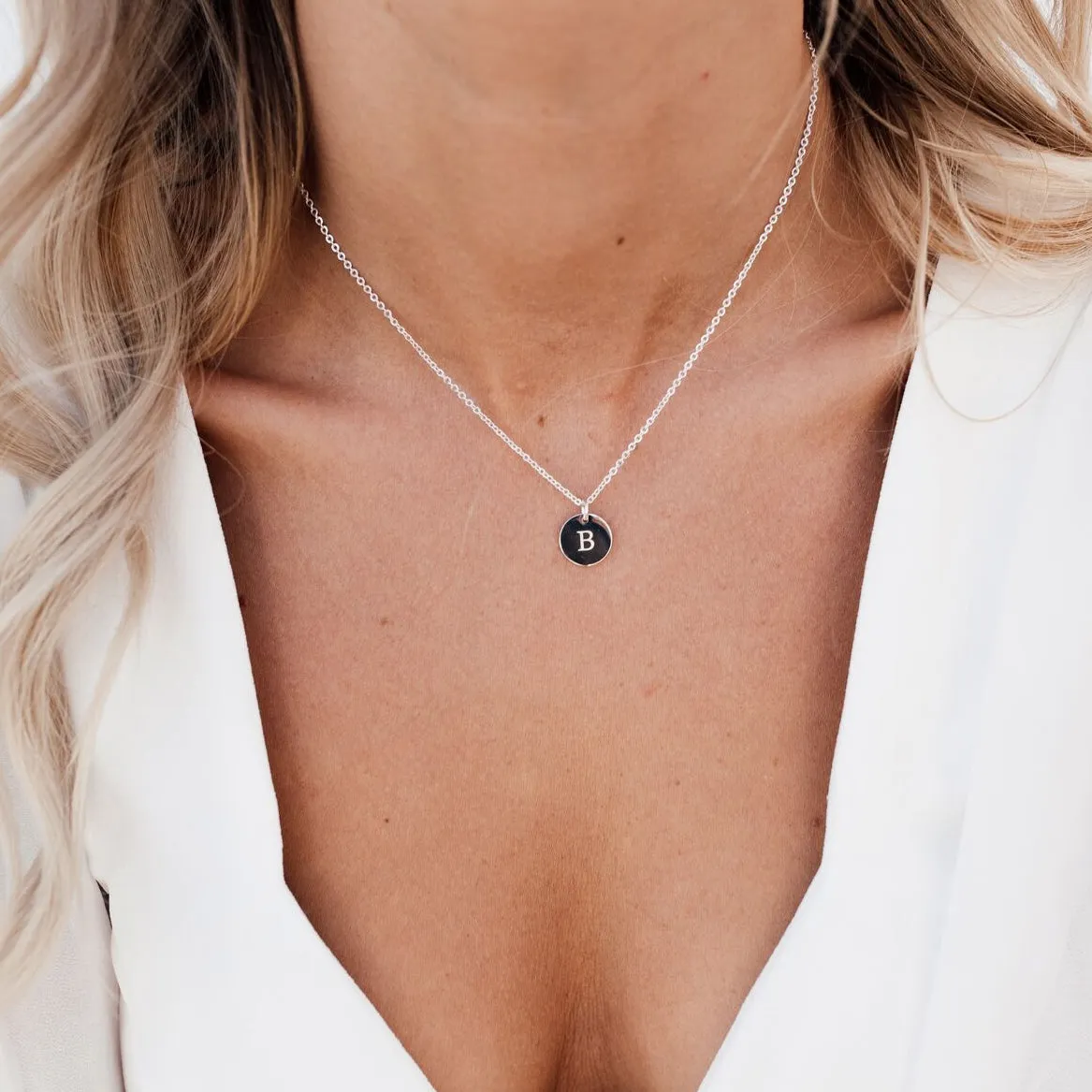 Tess - Silver, Gold or Rose Gold Monogrammed Necklace