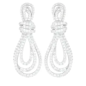 The Stella Micro Pave Crystal Drop Earrings - Multiple Colors