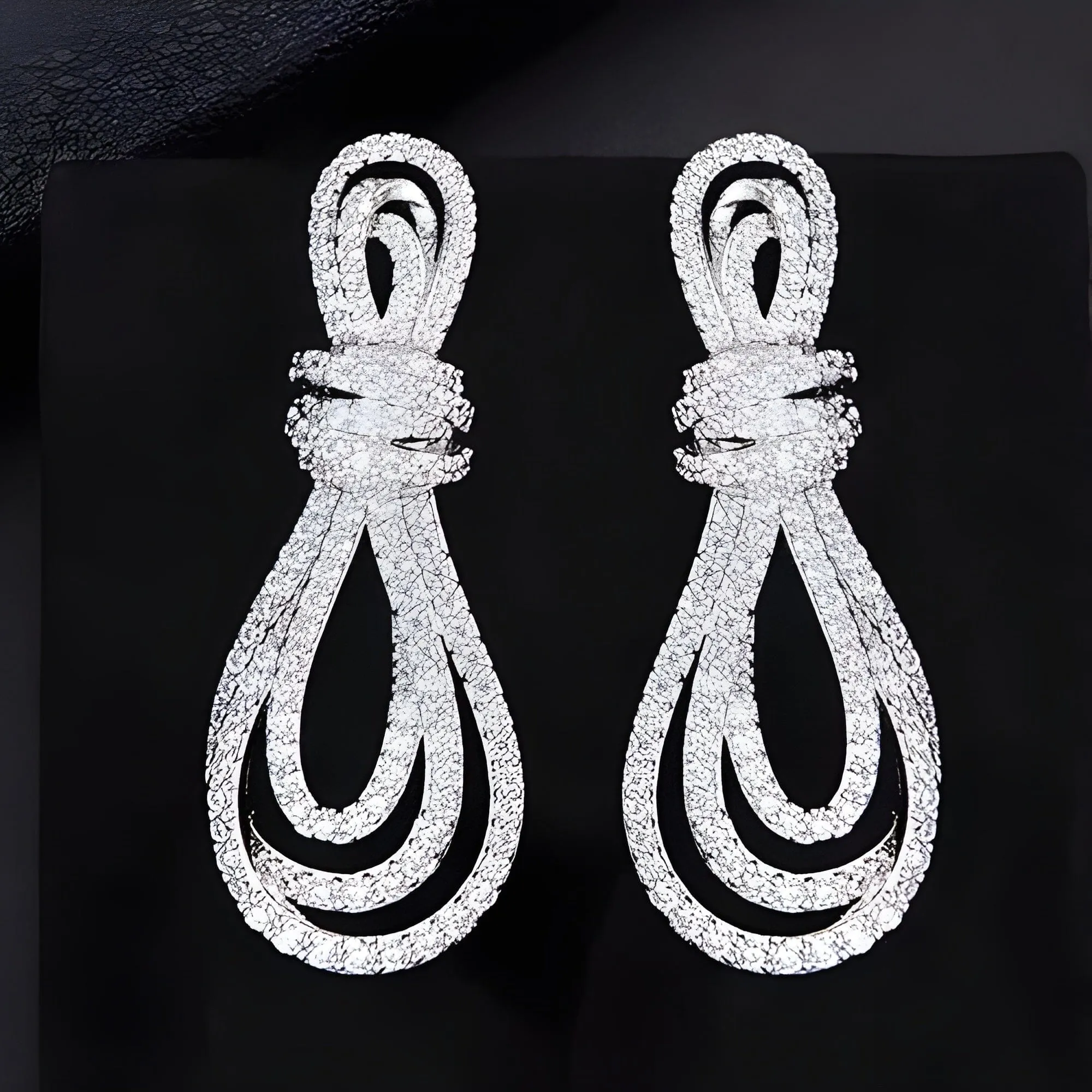 The Stella Micro Pave Crystal Drop Earrings - Multiple Colors