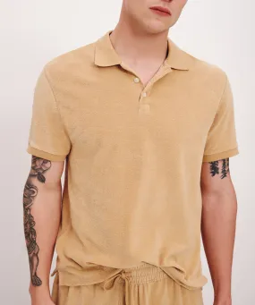 Towel Terry Short Sleeve Polo - Sand Castle