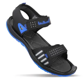 Walkaroo Men Strappy Floater Sandals  - WC4301 Black Blue